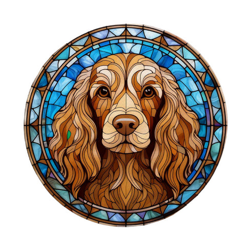Cocker Spaniel Chocolate Glass Suncatcher Worktop Saver
